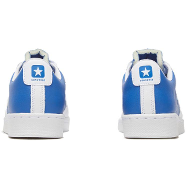 Converse Cons Pro Leather Retro Slip Resistant Low Top Skate Shoes Unisex Sneakers Blue White 167590C