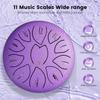 [Tamburo Chakra con Mazze] 6 Pollici (15,2 centimetri) Tamburo a Lingua d'Acciaio a 11 Note Chakra con Borsa, Strumento Musicale per Adulti, Include Bacchette&Libro di Musica