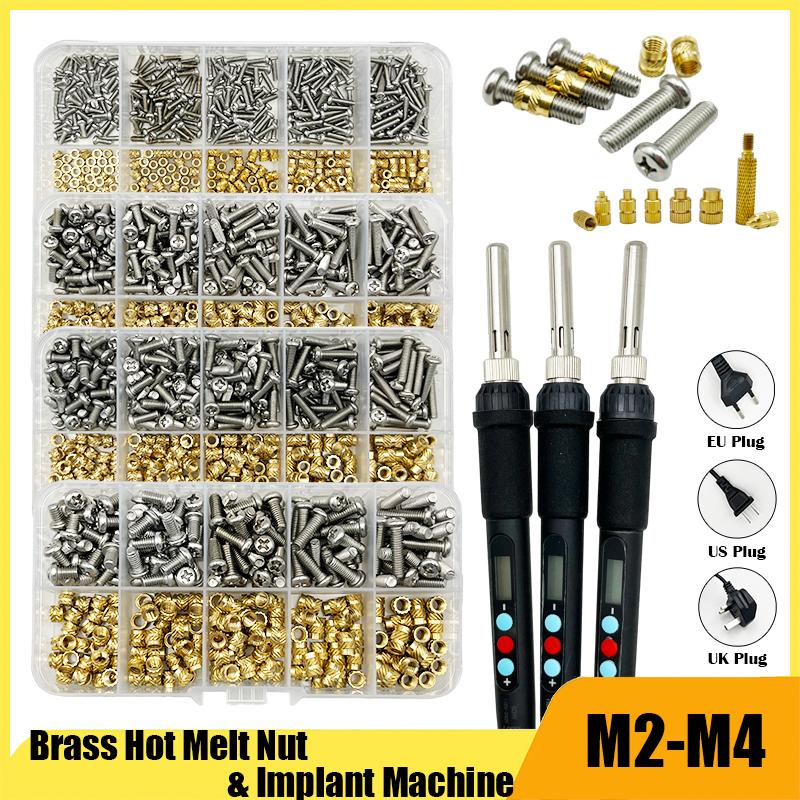 

Heat Insert Nut Stainless Screw TS100 Soldering Iron Tip Insert Internal Thread Head Brass Hot Melt Insert Nuts Bolt Insertion