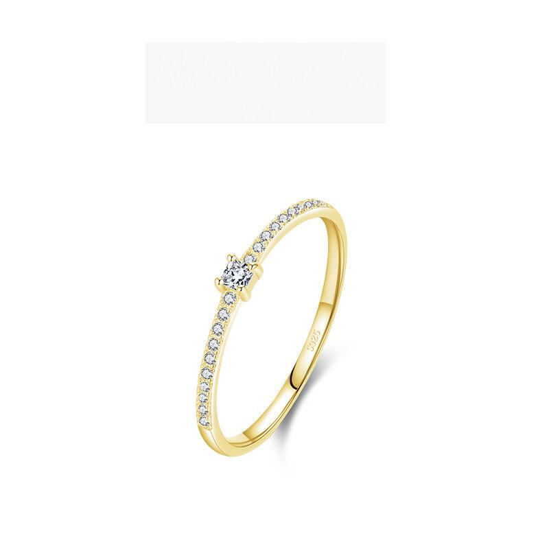 

Tancise Classic стерлингового серебра 925 пробы кольцо с цирконом женские ювелирные изделия свадебное обещание вечерние подарок 9 золотой