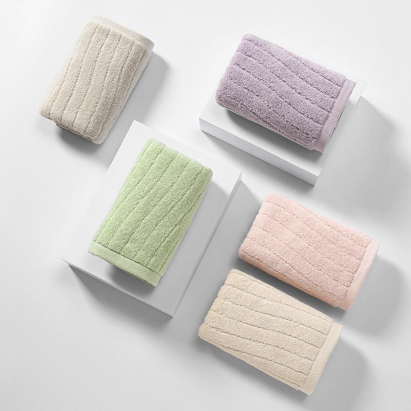 1 PC Cotton Class Towel Combed Cotton Adult Plain Face Towel Thickened Soft Absorbent Comfortable Textile Towels for The Home Multipurpose Use Towels