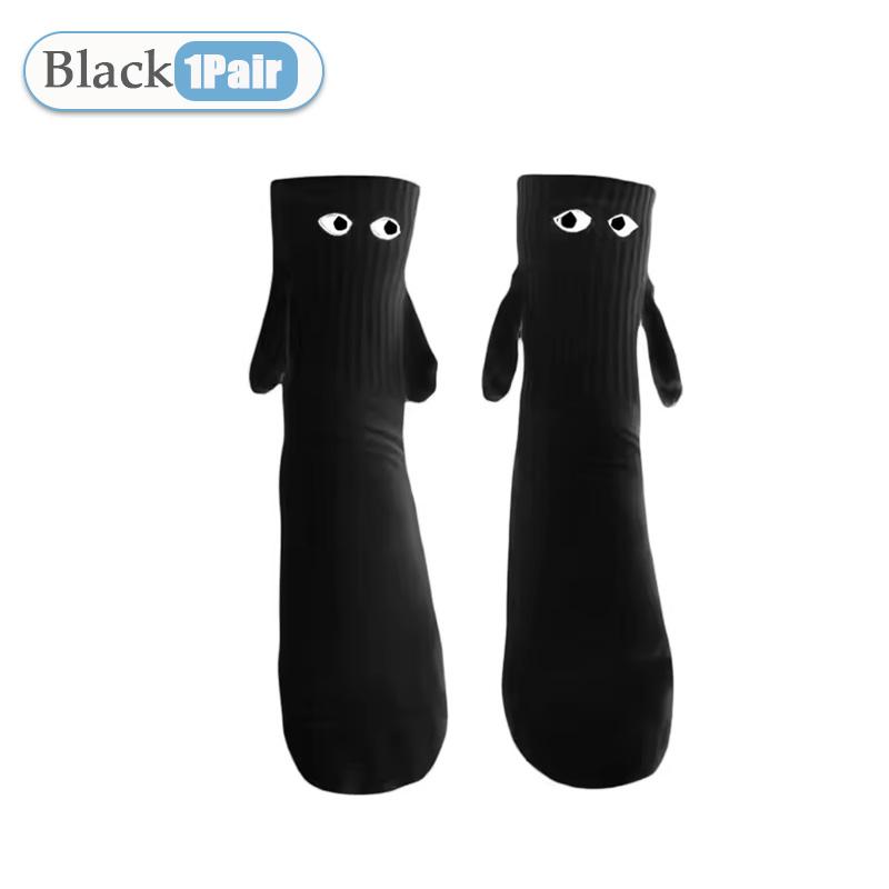 Xiaomi 1-20Pairs Magnetic Hand Holding Socks Funny 3D Eyes Slouchy Mid Calf Crew Warm Winter Fall Stackable Novelty Gift for Couple