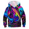 3D Černobílé designové mikiny Dětská mikina přes hlavu s dlouhým rukávem Chlapecká Dívčí Mikina Topy Streetwear Dětské oblečení Sudadera
