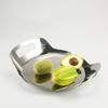 Vintage Silver Stainless Steel Fruit Tray, Salad Bowl, Tableware, Snack Storage Tray, Coffee Shop Decoration Service Tray