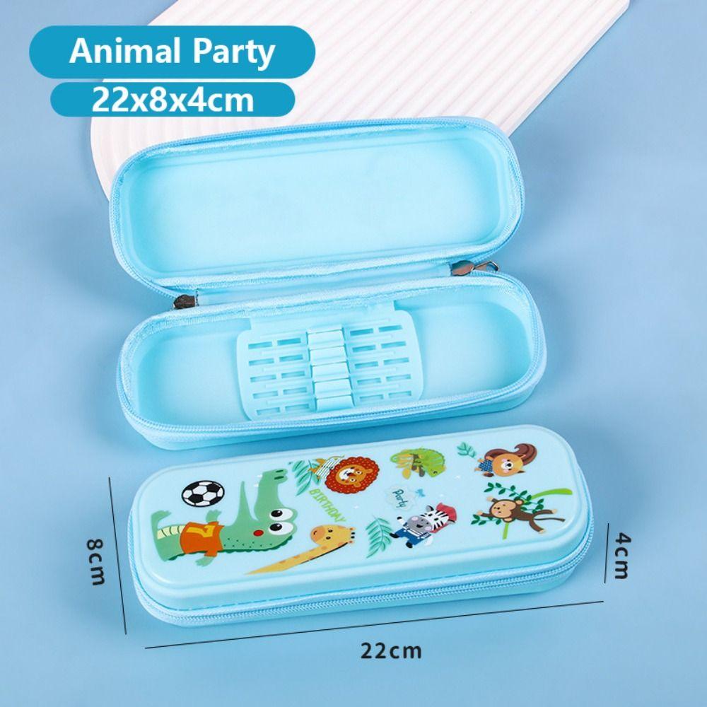 Multifunkční penál Dinosaurus/Raketa/Mořská panna Úložný box na psací potřeby Pouzdro na tužky Studentský dárek