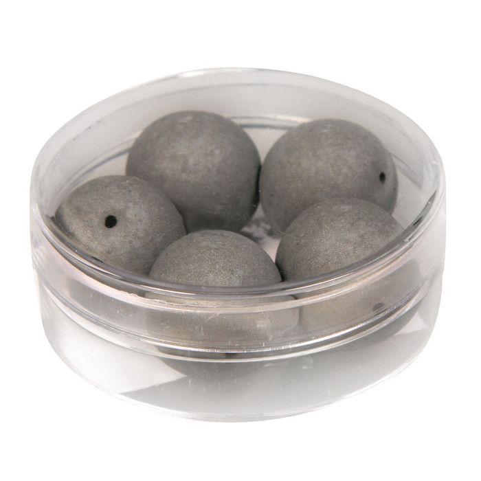 Perle satinée SilkBead ø 14mm Anthracite 5 pièces