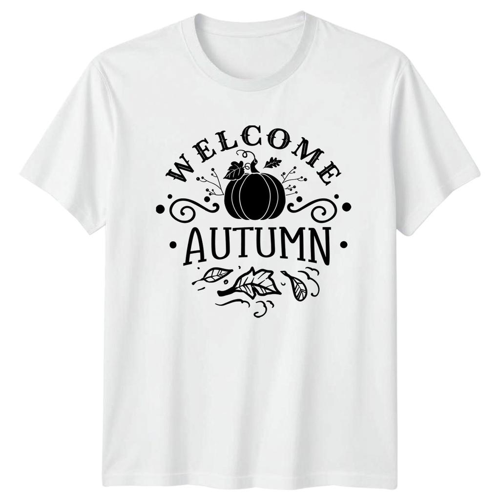 Welcome Autumn TShirt Fall Harvest Pumpkin Gift For Him And Her