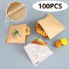 100Pcs 15x15cm Sandwich Wrappers Waterproof Disposable  Hamburger Pouch  Fries