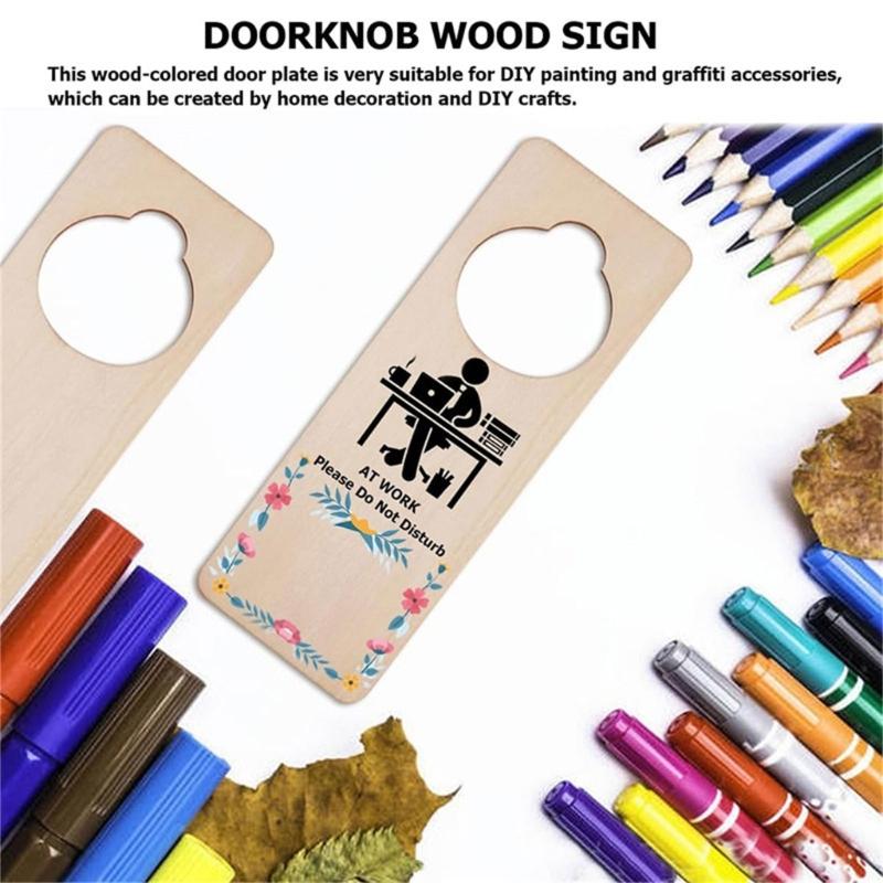 12 Pezzi Appendini in Legno Non Verniciato per Porte Cartelli in Legno Non Verniciato per Artigianato Cartello di Benvenuto Avvisi di Occupazione Decorazione per la Casa