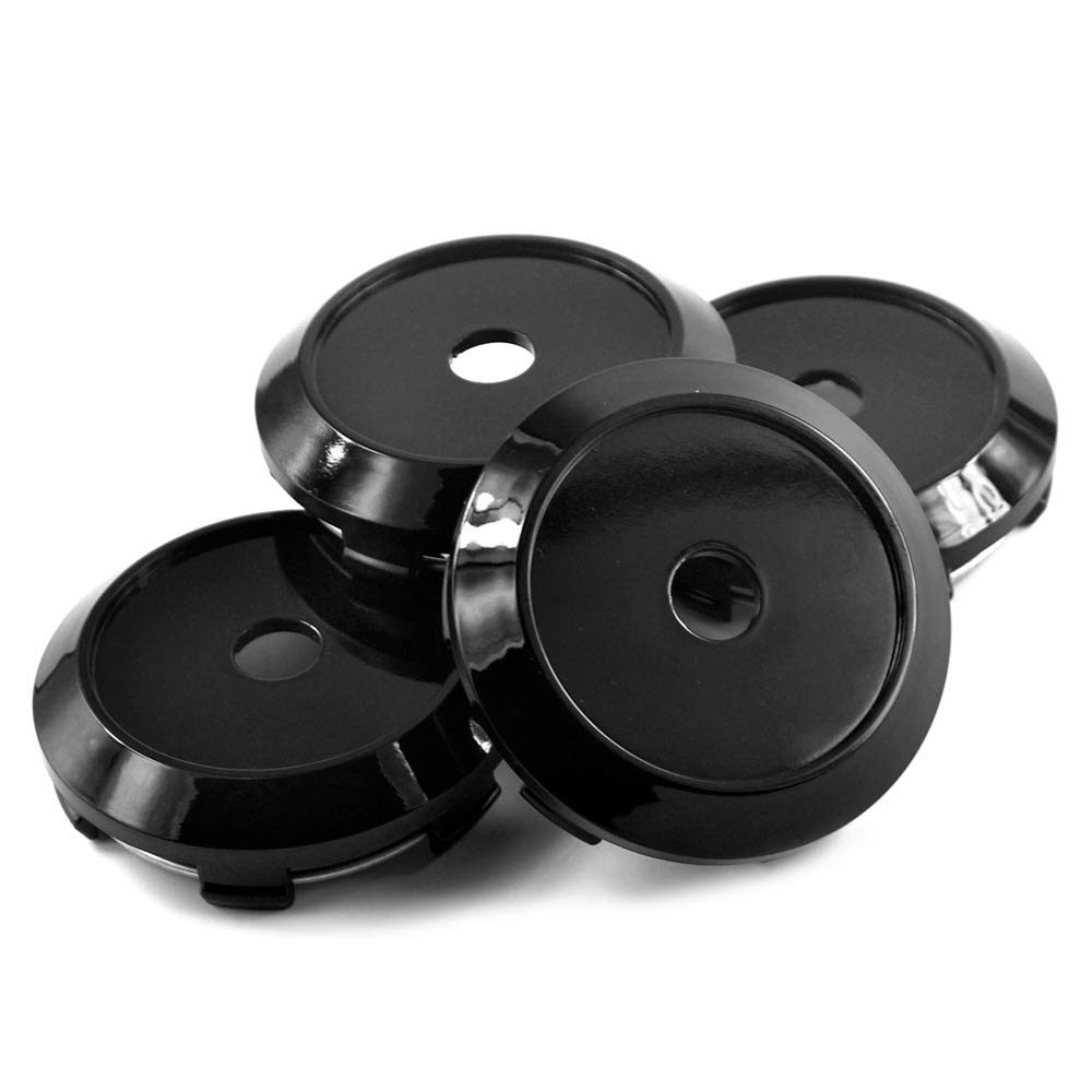 Hjulkapsel senter 68mm 4 stk Svart hjulkapsel senterdeksel