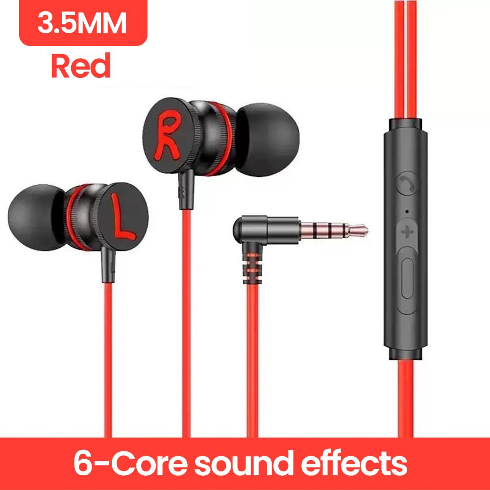 OLAF Magnetic Wired Headphones 3.5mm/Type-C DAC 90 Degree Bend Plug Earphones With Mic Headset Sports Earbuds For Mobile Phones