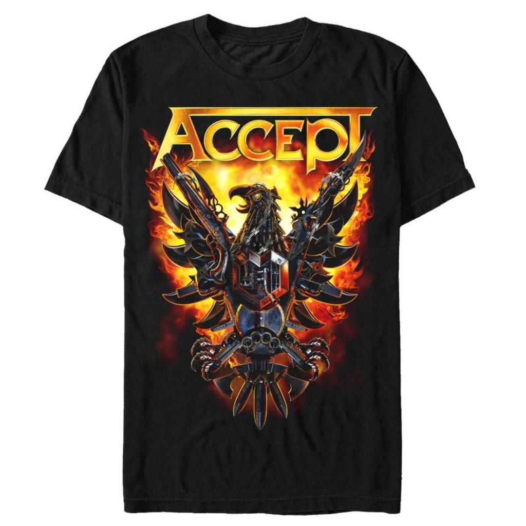 Accept Cotton Band Shirt Unisex Summer Short Sleeve Fashion Brand Tee Luxury Casual Vintage