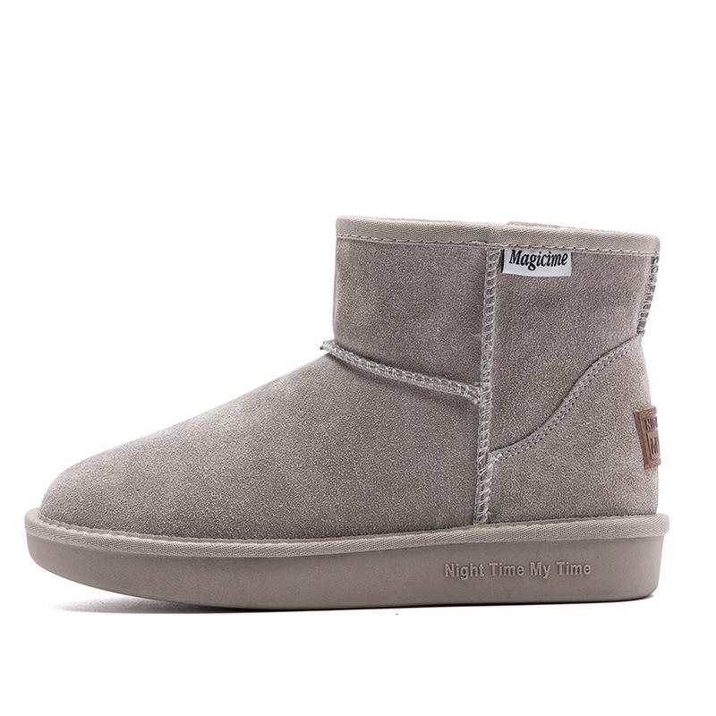 Augustus Snow Boots Women's 2025 Autumn and Winter New Fleece Thickened Short Boots Platform Casual Comfortable Bread Cotton Shoes
