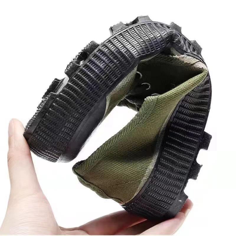 Jiefang Shoes Hiking Shoes Sneakers Work Site Foot Protection Men's and Women's Military Training Yellow Rubber Shoes
