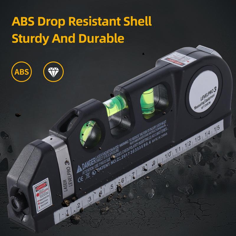 4 In 1 Infrared Laser Level Cross Line Laser Tape with 2.5m Measure Tape Multifunction Laser Level Tools