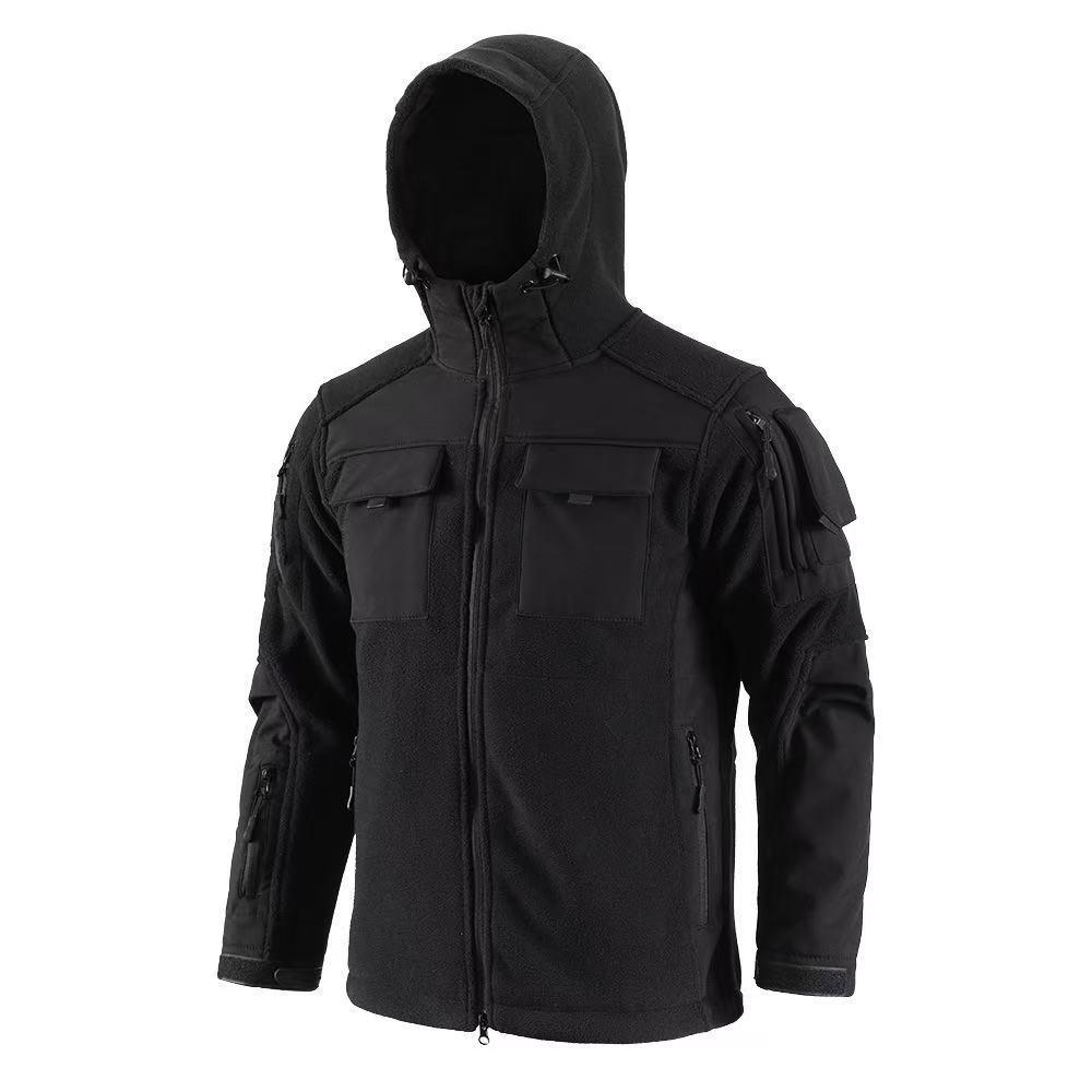 

Men s Mountain Outdoor Softshell Windproof Fleece Jacket, Breathable & Warm Patchwork Outerwear Y1. L