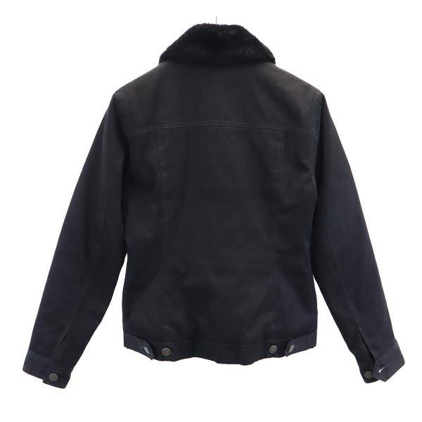 Armani Exchange 90-е Меховой воротник Старая куртка на молнии S Темно-серый Стеганая подкладка Женская Б/У