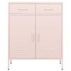 vidaXL Lagerschrank Rosa 80x35x101,5 cm Stahl