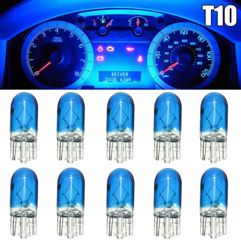 10Pcs Automotive T5 Halogen Bulb Single & Dual Filament Amber Bulb 12V 1.2W Brake/Signal/Licence Plate Light Auto Accessories