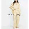 Spring New Women's Clothing French Style Stripes Pajamas Style Pants 4661411 Loose Poplin Shirt 2020458
