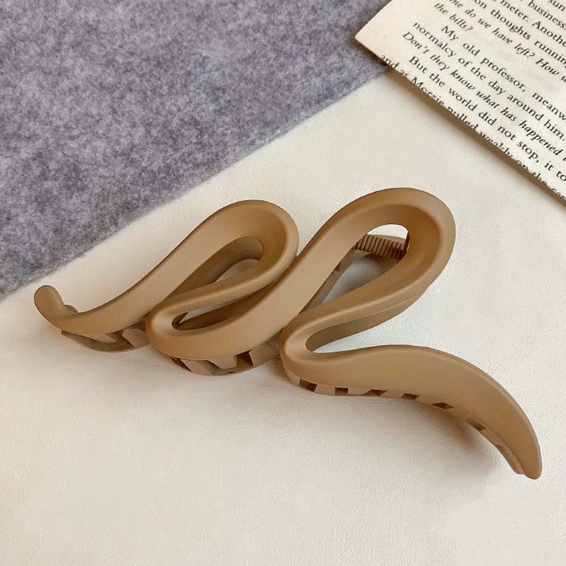 Koreanische Acryl Matte Welle Haarspange Für Damen Mädchen Mode Große Schleife Hai Pferdeschwanzclip Kopfschmuck Haarschmuck