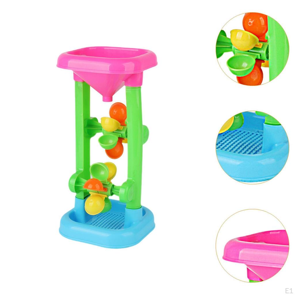 Water Wheel Toy, Flowing Sand and Water, Beach for Table