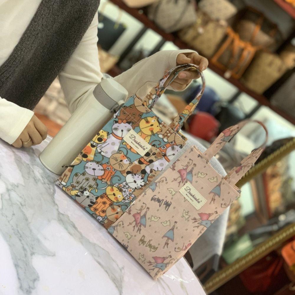 Hand Carrying Water Bottle Handbag Oxford Umbrella Bag Portable Insulated Cup Holder