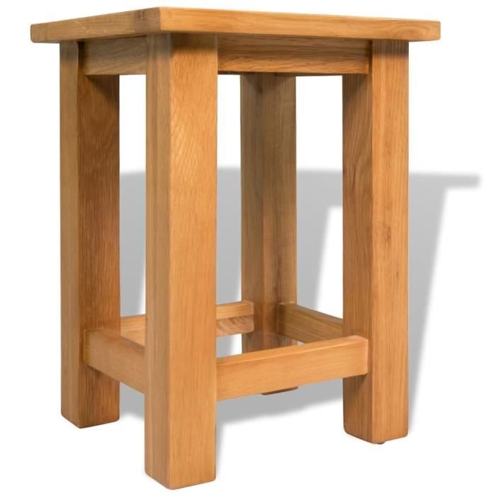 VidaXL Tables d'appoint 2 pcs 27 x 24 x 37 cm Bois de chêne massif