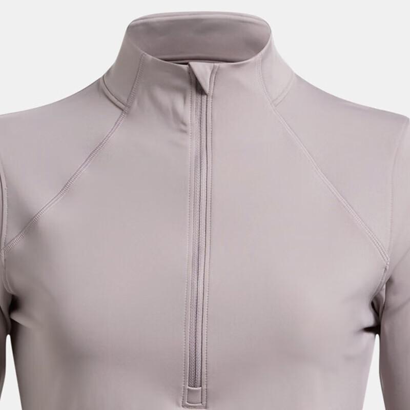 Under Armour Launch Elite Reißverschluss Bequem Weich Pullover Langarm Normales T-Shirt Damen Oberteile Grau 1386338-015