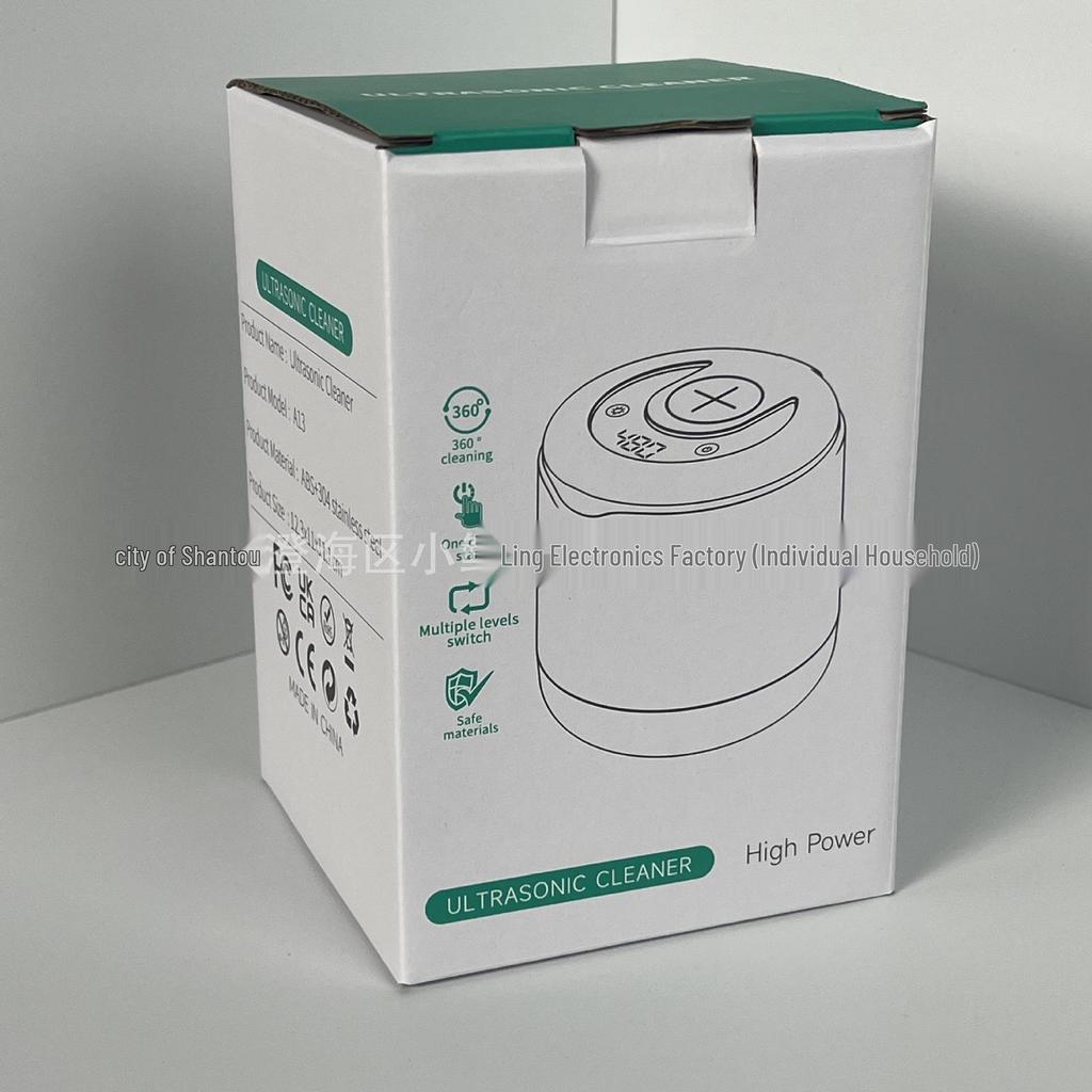 Portable Mini Ultrasonic Cleaner for Toothbrushes, Makeup Brushes, and Dentures with UV