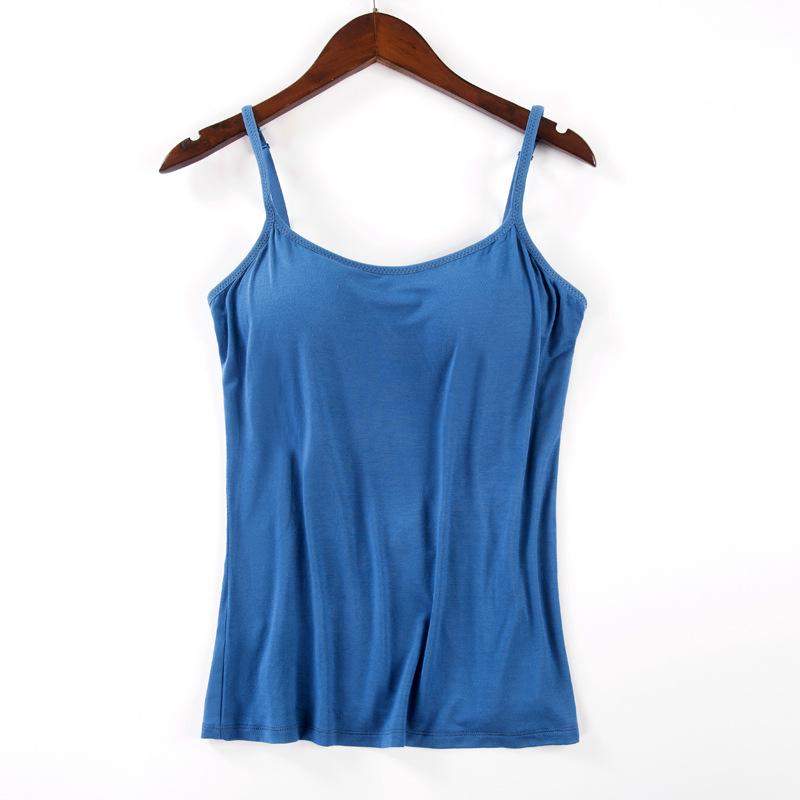 Modal Women's Wire-Free Tank Top with Built-in Bra Pads - Yoga Base Layer Upgraded Version