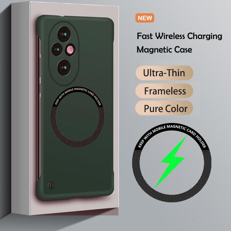 

Ultra Slim Magnetic Frameless Solid Color Phone Case For Magic 8 Lite 6 7 Lite 7 Pro For Honor 400 Pro 200 90 50 Pro Hard Cover Honor 200
