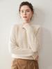 Women's Thickened Cashmere Sweater: Autumn/Winter Half-High Collar, Loose Knit, Versatile Fashion Pullover.
