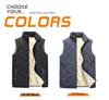 Unisex Plus Size Winter Thickened Down Cotton Stand Collar Vest