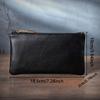 Ultra Thin Wallet Men's and Women's 6-inch Mobile Phone Bag Zipper Long Design Large Capacity Fashionable and Casual Top Layer Cowhide Clutch Bag