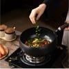 9.5 Inch Carbon Steel Wok Pan Nonstick Wok No Coating Gas Boiling Stir Fry Pan for Camping Home Stovetop Induction Cooker