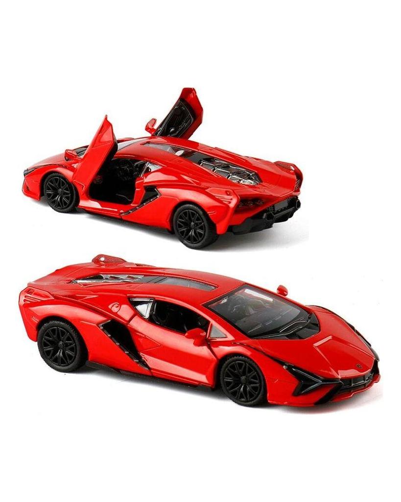 5 Inch Metal Car Simulation Diecast & Toy Vehicle Lamborghini Sian Supercar RMZ City 1:36 Alloy Model Gifts For Children