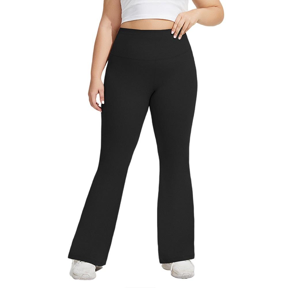 Women High-Waisted Wide-Leg Plus Size Flared Yoga Pants XL-5XL For Gym Running Casual Outfits