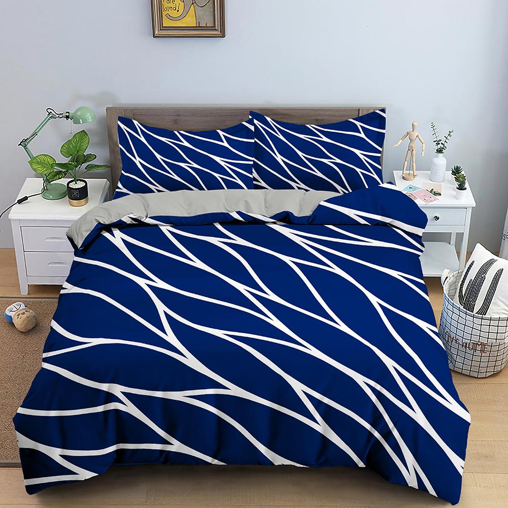 Umělecký vzor Povlečení Akvarelový design Barevný povlak na přikrývku s povlakem na polštář King Queen Size Pro děti a teenagery Povlečení