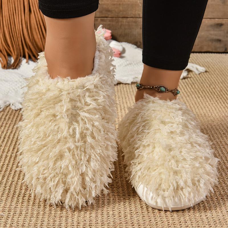 Fashion Women Flats Fluffy Soft Slippers 2025 Autumn Soft Mules Shoes Fad Comfort Slingback Sandals New Trends Casual Zapatillas Mujer