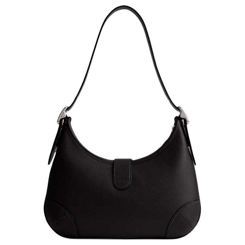 COACH Hamptons 27 Adjustable Handle Built-in Card Slot Leather Hobo Bag Hand Shoulder Bag Large Women's Black