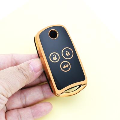 2 3 Buttons Keyless Gold Edge TPU for ACURA TSX ZDX RSX MDX TL Car Key Case Cover For Honda Civic IX Pilot Accord 8 CRV Jazz HRV