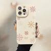 Pastel Snowflake Winter Wonderland Art Phone Case for iPhone 17 16 15 14 13 12 11 Series Pro Max Plus Double Layer Protection