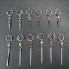 Punk Grunge Rock Long Pendentif Boucle d'Oreille à Pointe Mode Acier Gothique Esthétique Charme Zircon Boucle d'Oreille Pendant Drop Bijoux Hip Hop Y2K