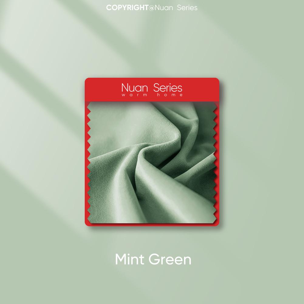 

1PC серії Nuan Сучасні 70-80% блокування світла однотонні оксамитові м які затемнені штори для домашнього декору вітальні спальні W150 x L260cm м ята зелений колір