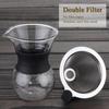 400ML Classic Glass Coffee Maker Pour Over Coffeemaker With Steel Filter Coffee Espresso Hand Brew Drip Filter Glass Pot