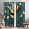 2pcs 2D Flat Printing Drapes Bumblebee Flowers Nature Work Fabric Without Electricity Party Decorations Use for Photo Booth