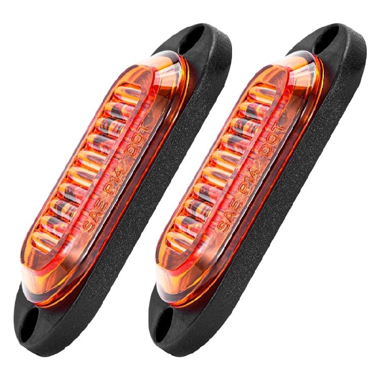 LED Strips Side Marker Lamp For Heavy Vehicles 12V-24V System Shock Resistant Lens Technology Safety Enhancement Light