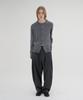 Knouun Essential Crew Neck Cardigan (Gray)