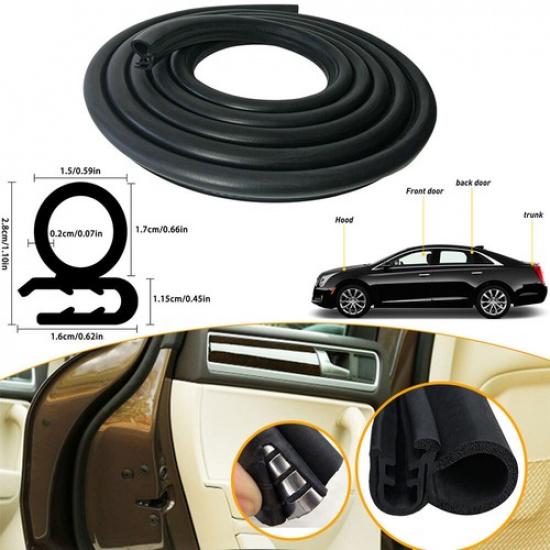 10FT U Shape Rubber Seal Car Door Edge Molding Guard Trim Protectors Strip Weath